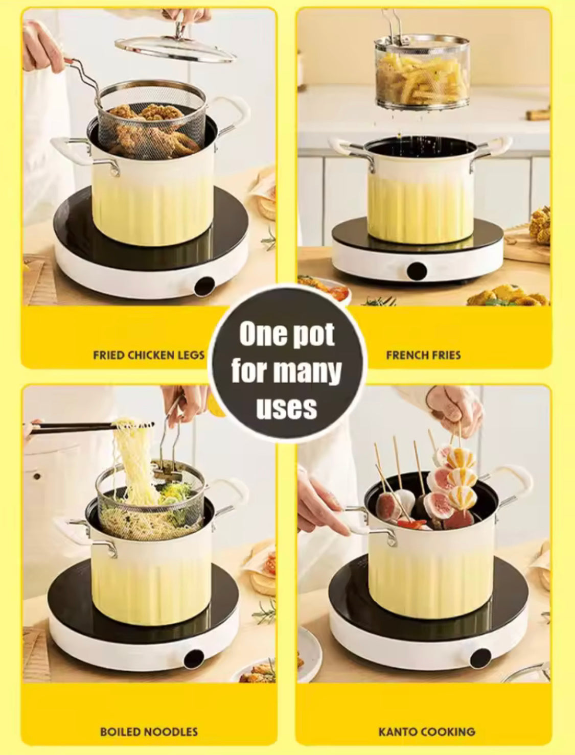 3L Stainless Steel Deep Frying Pot, Multifunctional Household Deep Frying Pan, Non Stick Mini Small Oil Frying Pot 3L Stainless Steel Deep Frying Pot, Multifunctional Household Deep Frying Pan, Non Stick Mini Small Oil Frying Pot
